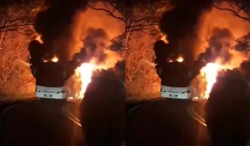 incendio de Autobus Entre Mesillas y la Noriega.